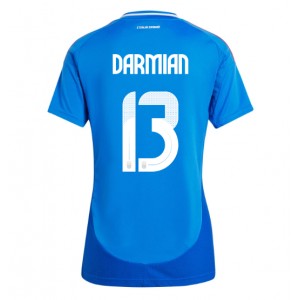 Fotbalové Dres Itálie Matteo Darmian #13 Dámské Domácí Oblečení ME 2024 Krátký Rukáv